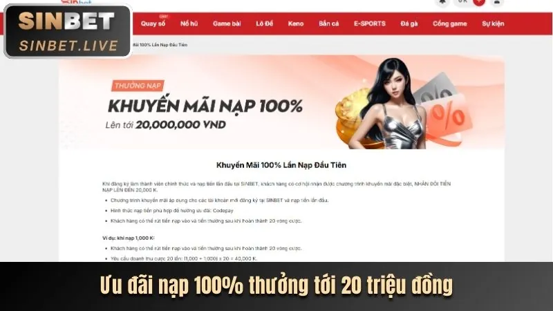 Tiền thưởng chào mừng 98vin app